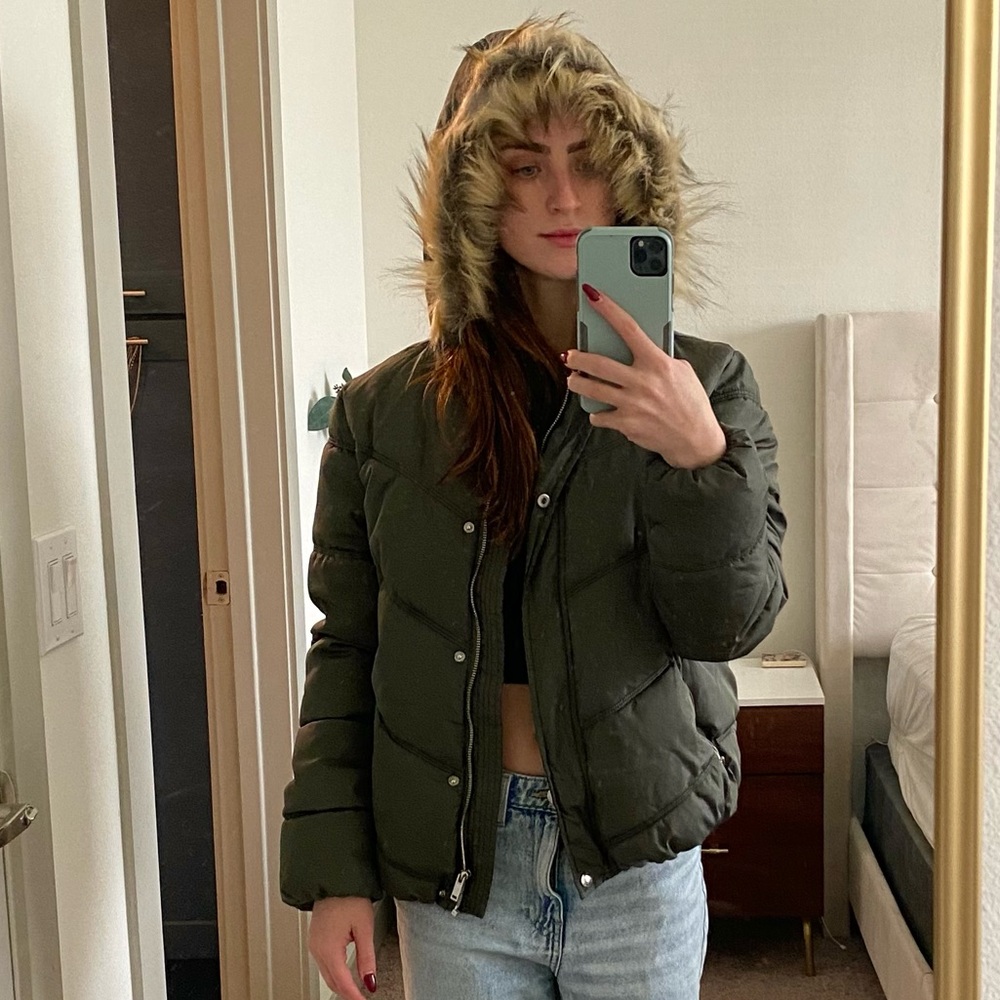 Green Puffer Jacket